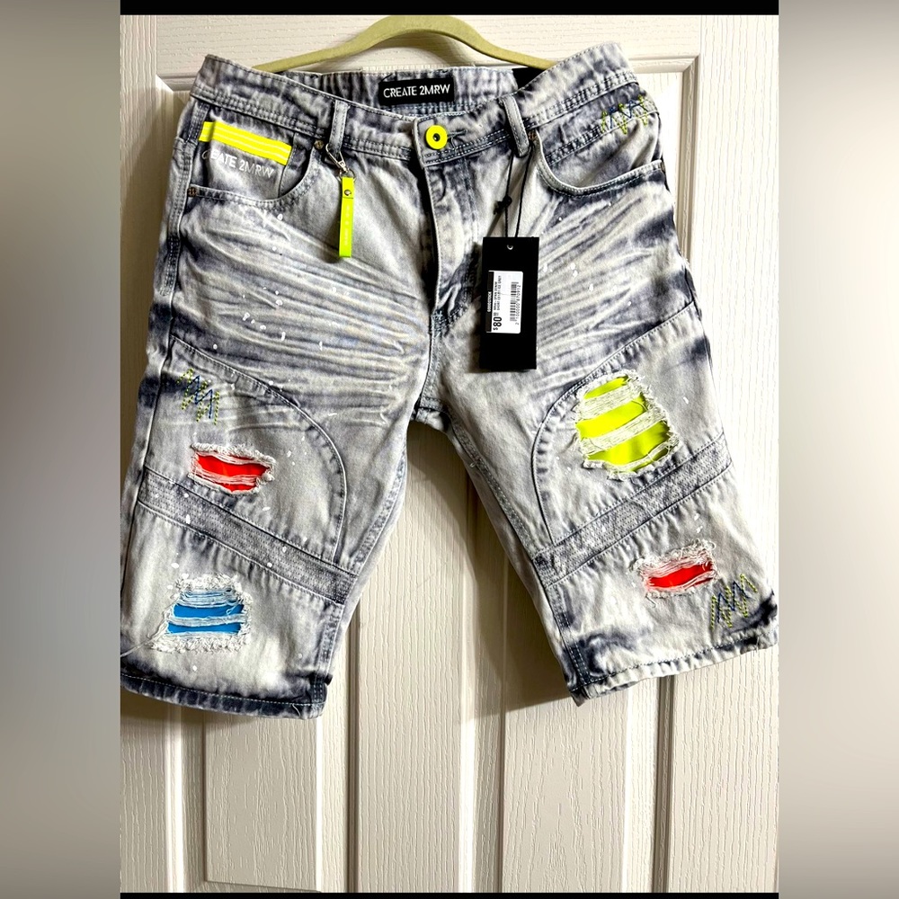 CREATE 2MRW Men’s Jean Shorts Sz 32.